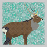 King Elk Art Poster posters