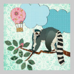 King Jules Out On A Limb Damask Poster posters