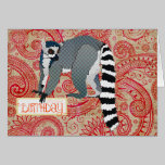 King Julian Red Boho Birthday  Card cards