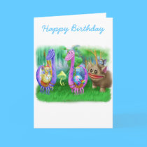 King Monty and the gang in Brimlest Forest cards