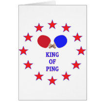 King of Ping Pong Greeting Cards