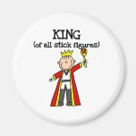 King of Stick Figures Refrigerator Magnets