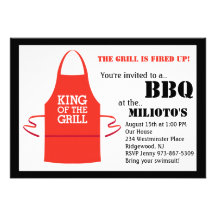 King of the Grill Barbecue Invitation
