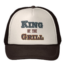 King of the Grill BBQ Cooking Slogan Hat