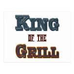 King of the Grill BBQ Cooking Slogan Post Cards