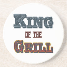 King of the Grill BBQ Saying Coaster