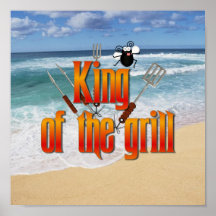 King of the Grill Print