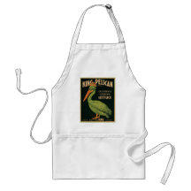 King Pelican Lettuce Vintage Crate Label Apron