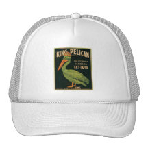 King Pelican Lettuce Vintage Crate Label Hat
