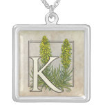 King's Spear Flower Monogram Custom Necklace