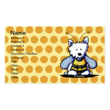 KiniArt Westie Bee Business Card Template