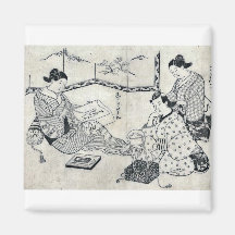 Kinko and Echizen by omori, Yoshikiyo Ukiyoe Magnets