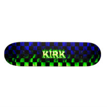 Kirk green fire Skatersollie skateboard