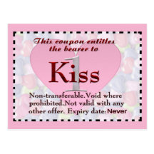 Kiss Coupon Postcard