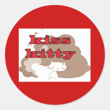 kiss kitty stickers