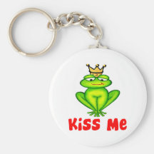 Kiss me frog keychain