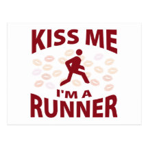 Kiss Me I'm A Runner Post Card