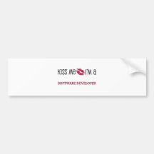 Kiss Me I'm a SOFTWARE DEVELOPER Bumper Stickers