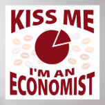 Kiss Me I'm An Economist Poster