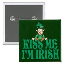 Kiss Me I'm Irish Button
