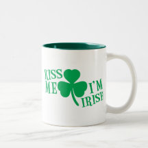 KISS me I'm Irish Coffee Mugs