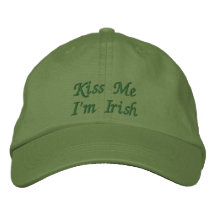 Kiss Me I'm Irish Embroidered Cap / Hat Embroidered Baseball Caps