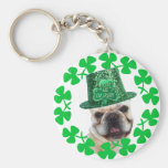 Kiss me I'm Irish French Bulldog keychain