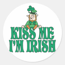 Kiss Me I'm Irish Stickers