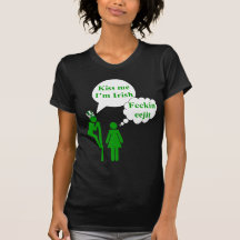 Kiss me I'm Irish toilet sign T-shirts