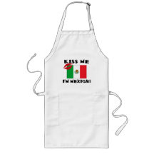 Kiss Me I'm Mexican Aprons