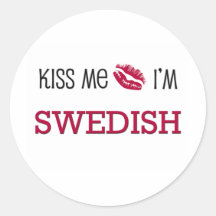 Kiss Me I'm SWEDISH Sticker