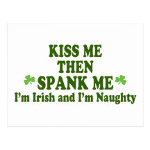 Kiss Me Then Spank Me Gift Post Card