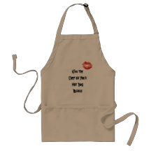 Kiss the Chef or Your Hot Dog Burns! Aprons