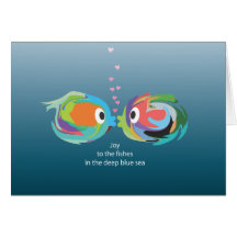 Kissing Fish greeting card