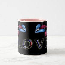 Kissing Love Two-Tone Coffee Mug