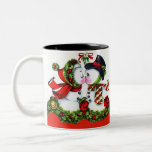 Kissing Snowman Couple Mug