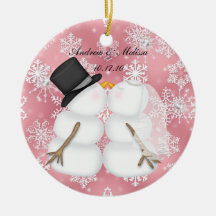 Kissing Snowmen Married Our First Christmas Christmas Tree Ornaments