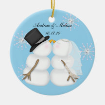 Kissing Snowmen Married Our First Christmas Christmas Tree Ornament