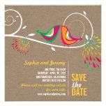 Kissing Summer Birds Photo Wedding Save The Date invitations