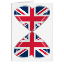 Kissing UK Hearts Flags Cards