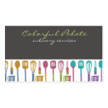 kitchen cooking utensils chef culinary biz cards business card