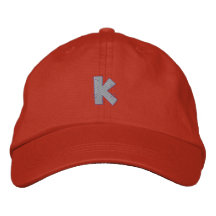 Kitchen Craft Letter K Embroidered Baseball Caps