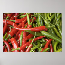 Kitchen decoration. Pepper on canvas Poster