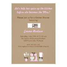 Kitchen Shower Invites