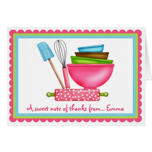 Kitchen Supplies Baking Thank You Note Cards
