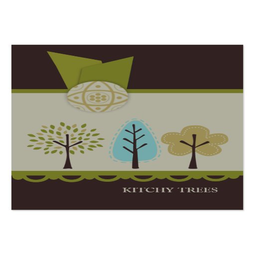 Kitchy Trees Chubby Business Cards