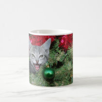 Kitten Christmas tree mugs