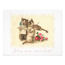 Kitten Music Recital Custom Invite