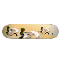 Kitty Looking At A Butterfly Skateboard