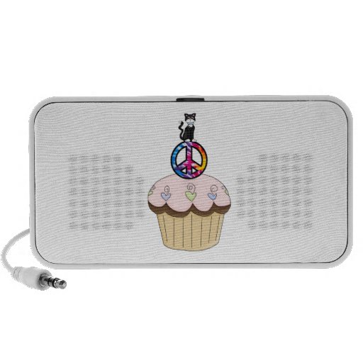 Kitty Peace Cupcake Mp3 Speakers
